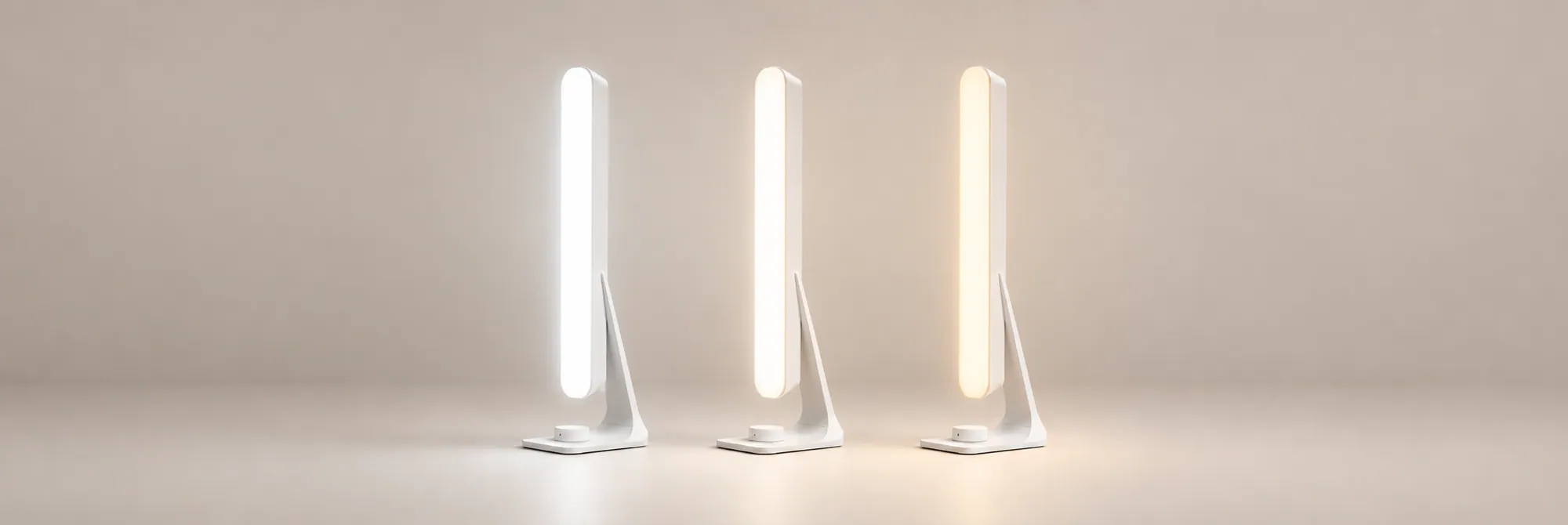 Drie circadiaanse lichtstanden van OPAL: van koel focuslicht naar warm avondlicht